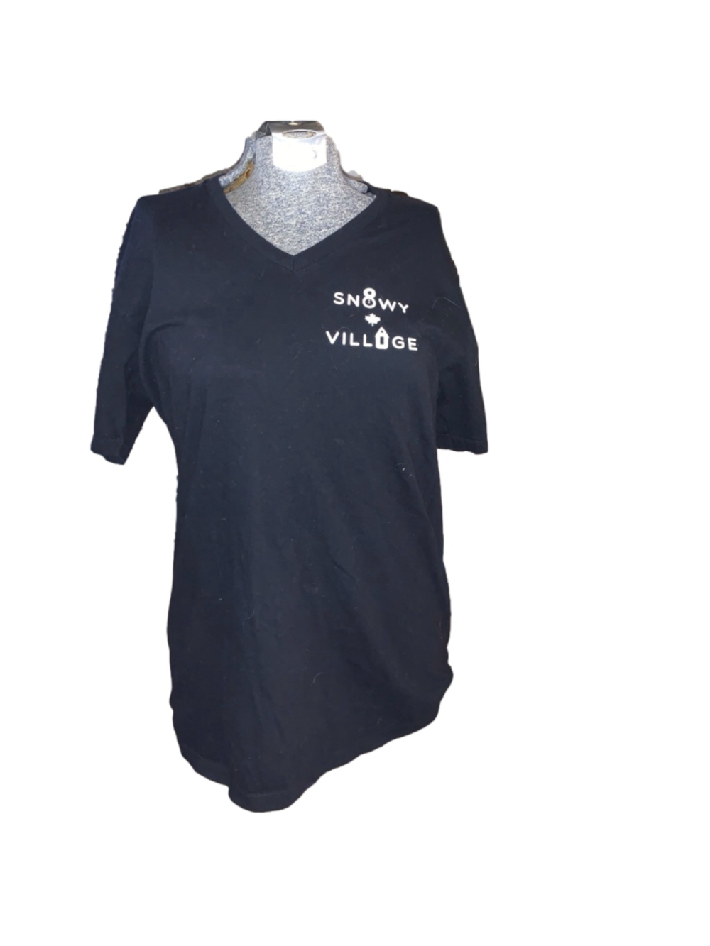 Men's Snowy Village Apparel T-shirt Size Medium Black
